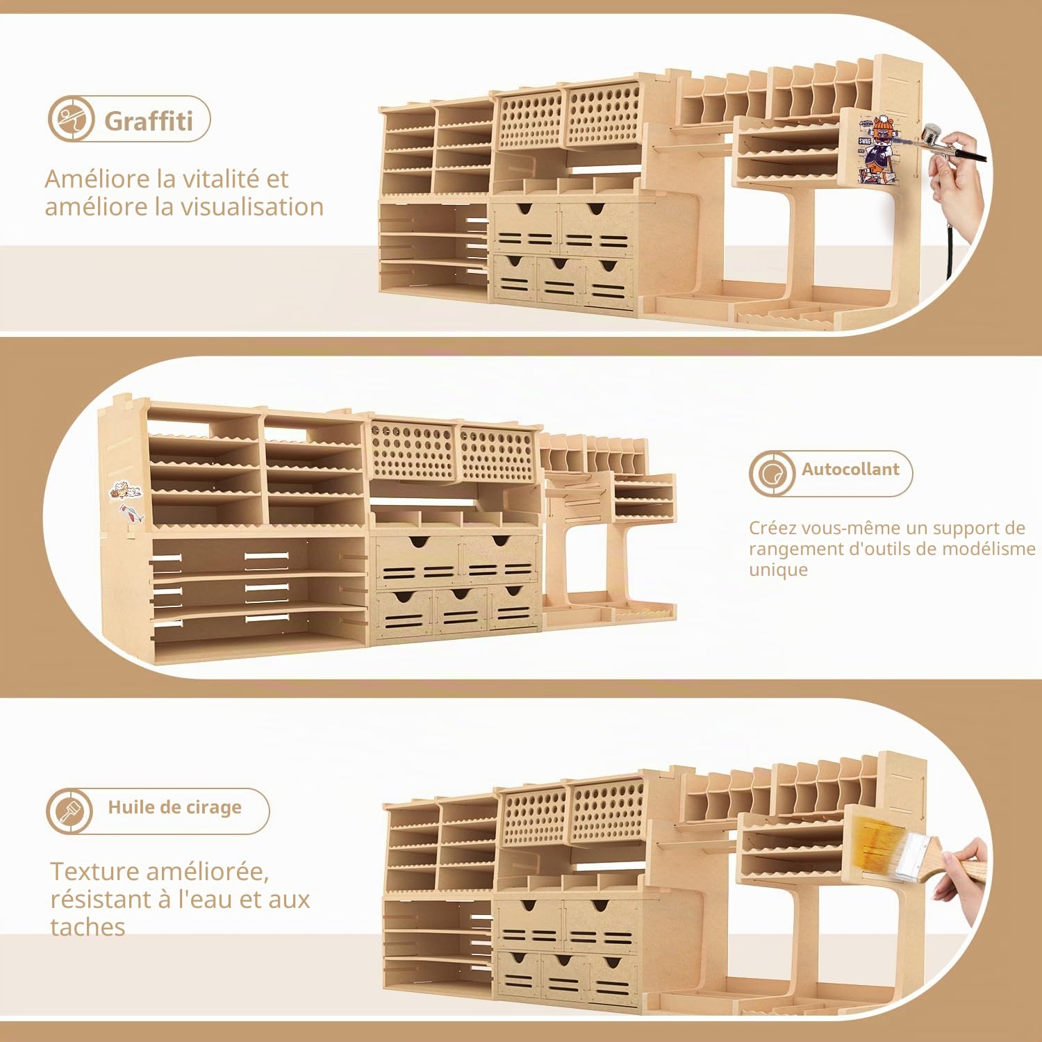 Bucasso Hobby Organizer Set GK Pro station atelier MDF