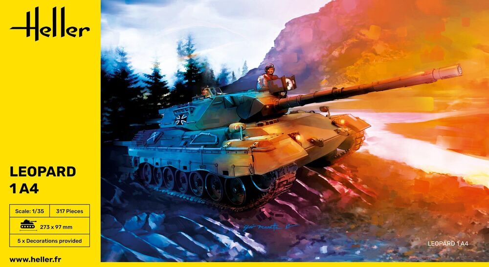 Heller Leopard 1A4 maquette char 1/35 Historical