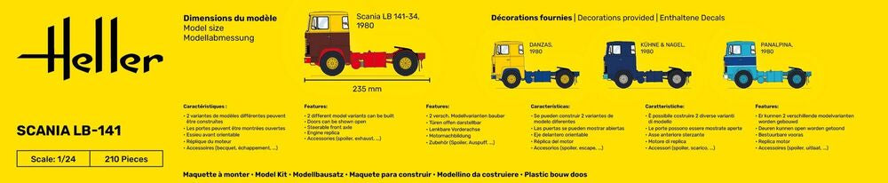 Heller Starter Kit Truck LB-141 1/24 maquette camion Scania