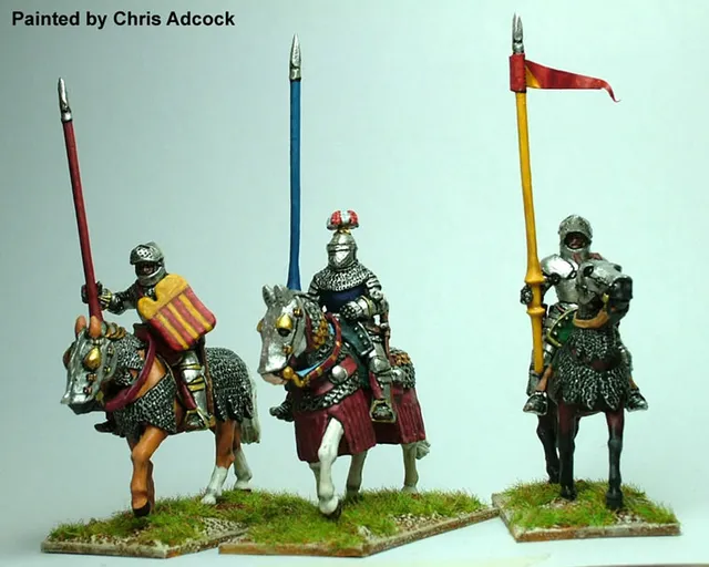 Perry Miniatures AO11 hommes d'armes montés armure blanche 28mm