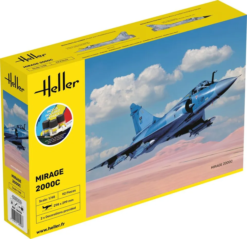 Heller Starter Kit Mirage 2000 C 1/48 maquette avion complet
