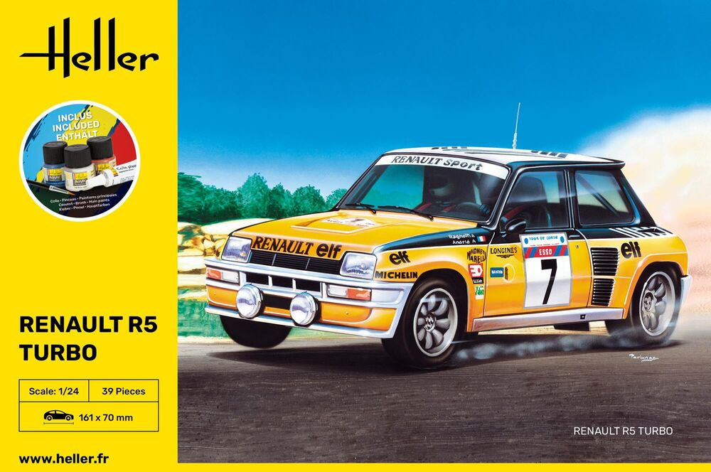Heller Starter Kit Renault R5 Turbo maquette 1/24 complète