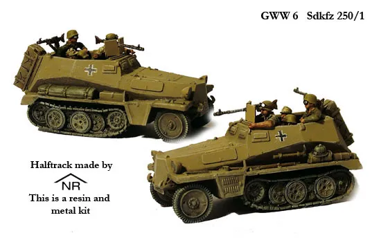 Perry Miniatures GWW 6 SdKfz 250/1 Alt maquette 28mm résine