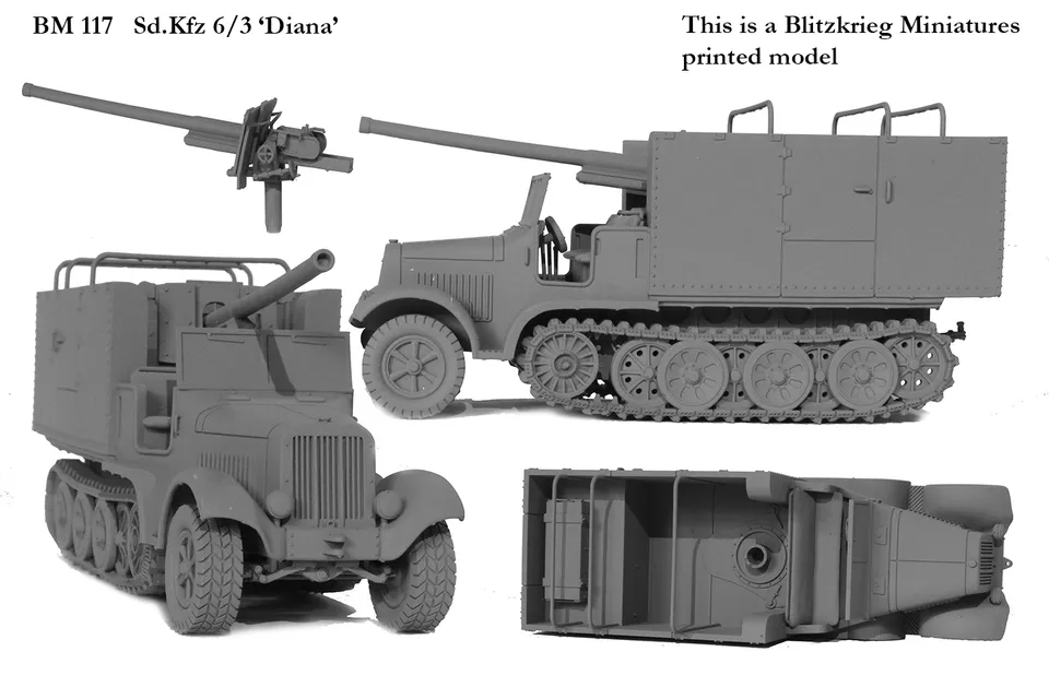 Perry World War 2 BM117 Diana maquette 28mm SDKFZ