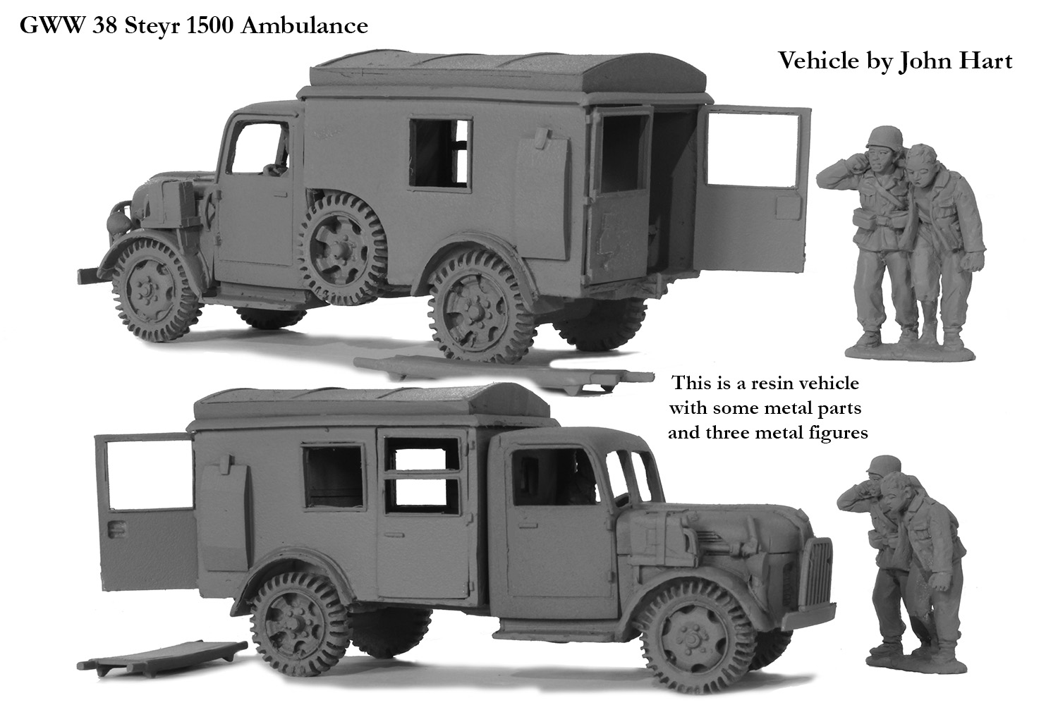 Perry Miniatures World War 2 GWW 38 Steyr 1500 maquette ambulance