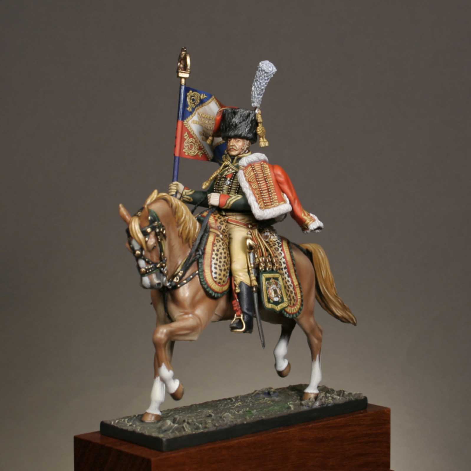 Art Girona Miniatures Porte-Aigle figurine Chasseurs Garde