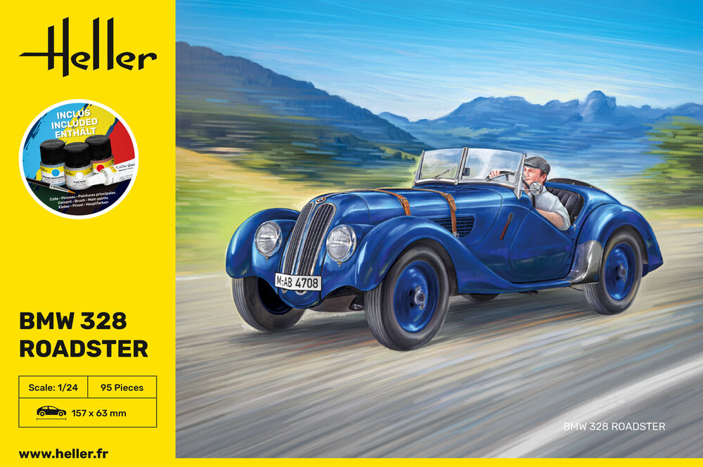 Heller Starter Kit BMW 328 Roadster 1/24 voiture complète