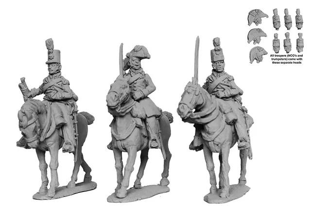 Perry Napoleonic BH 165 Heavy Dragoons figurines commandement 28mm