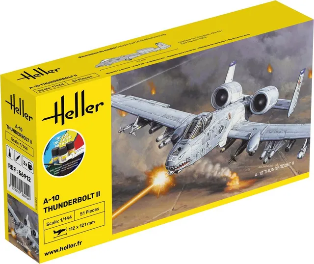 Heller Starter Kit A-10 Thunderbolt II maquette avion 1/144