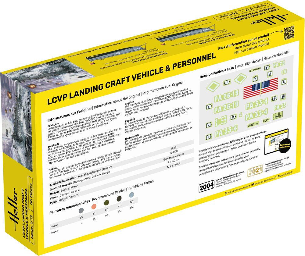 Heller Starter Kit LCVP Landing Craft 1/72 bateau complet