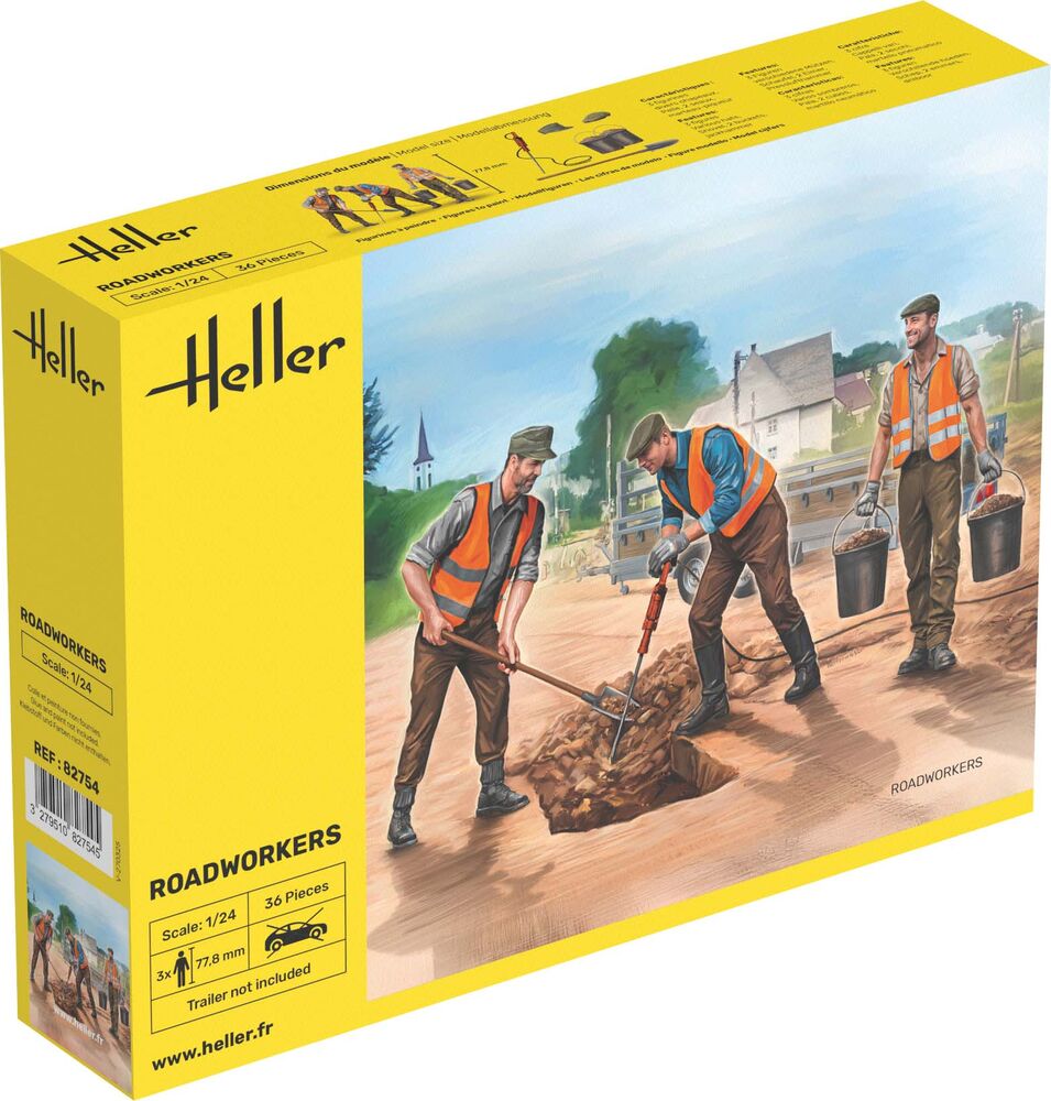 Heller Historical Collection Travailleurs de la route 1/24 figurines