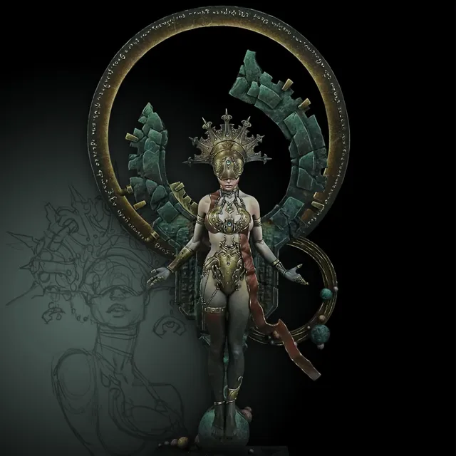 Art Girona Miniatures Genesis figurine 54 mm kit métal