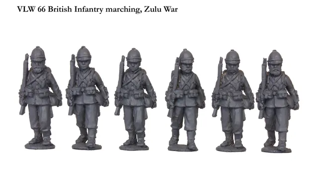 Perry Miniatures VLW 66 figurines infanterie marche Zulu