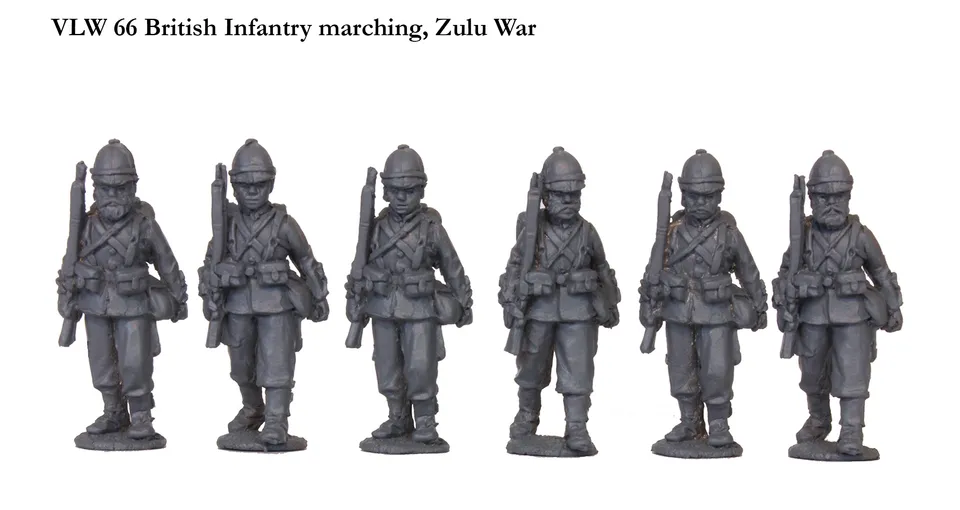 Perry Miniatures VLW 66 figurines infanterie marche Zulu