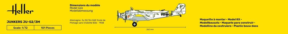 Heller Historical Collection Ju-52/3m 1/72 maquette avion