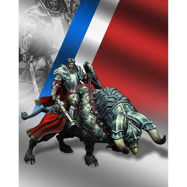 Art Girona Miniatures Galen on Griffox figurine fantasy