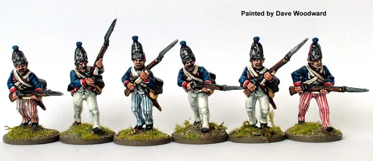 Perry Miniatures AWI AW81 grenadiers figurine Hesse-Cassel charge