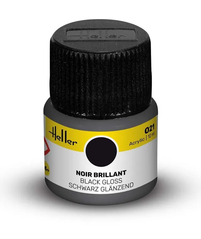 Heller 021 peinture acrylique noir brillant