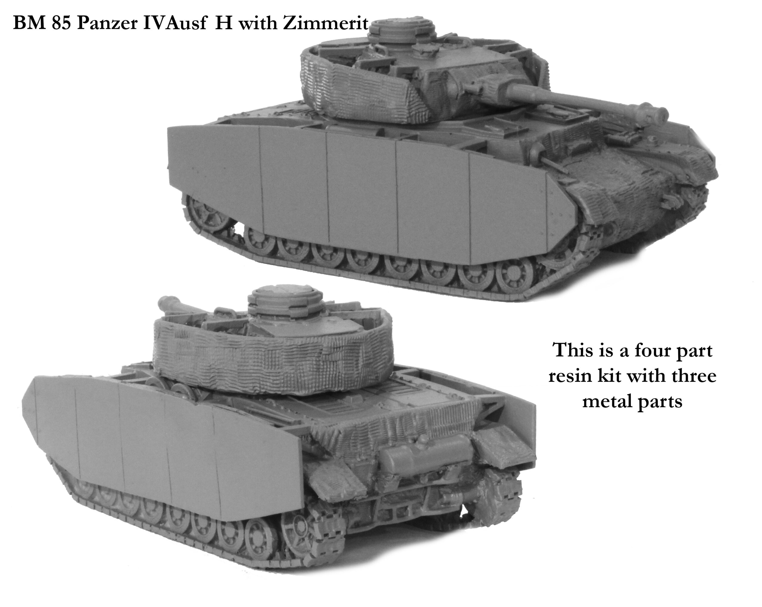 Perry Miniatures World War 2 BM 85 Panzer IV Ausf H maquette char Zimmerit