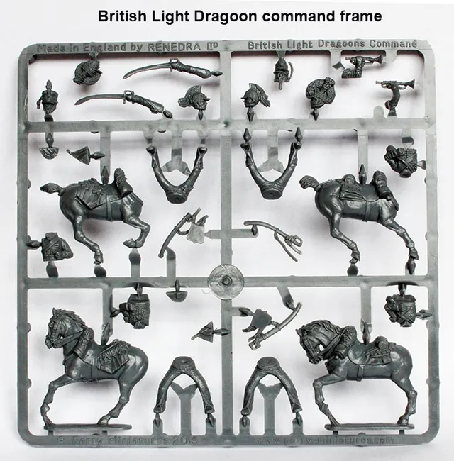 Perry Plastic B 43 figurines British Light Dragoon command plastique