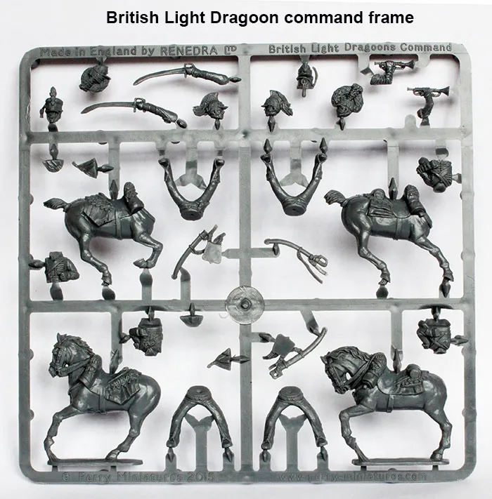 Perry Plastic B 43 figurines British Light Dragoon command plastique