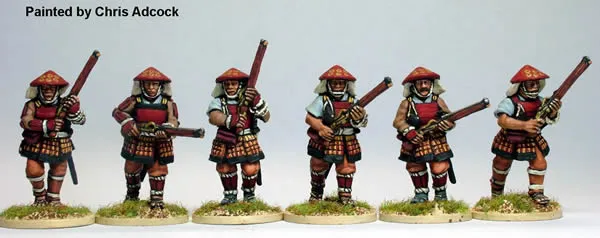 Perry Miniatures Samurai SAM10 figurine ashigaru arquebusier