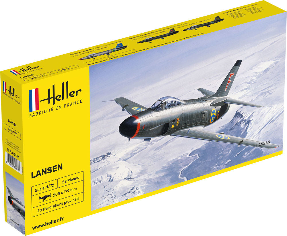 Heller Lansen 1/72 maquette avion suédois jet