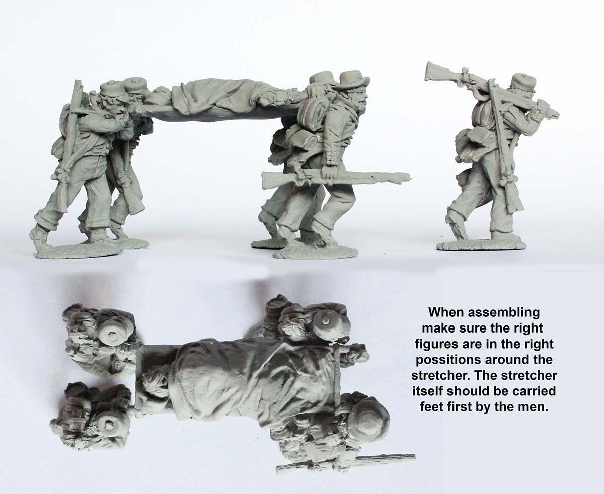 Perry Miniatures CFB 16 Brancardiers figurines 28mm coatees