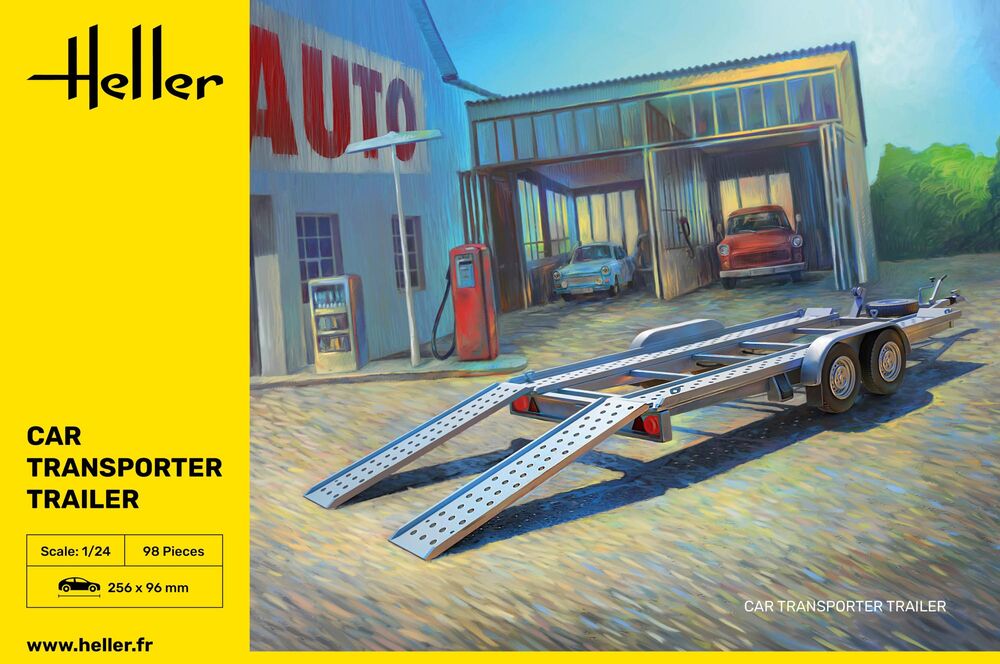 Heller Historical Collection Remorque Car Transporter Trailer 1/24
