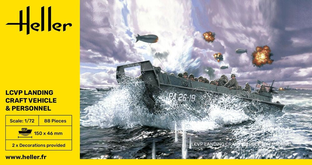 Heller The 9.99 LCVP Landing Craft Maquette Bateau 1/72 Débarquement