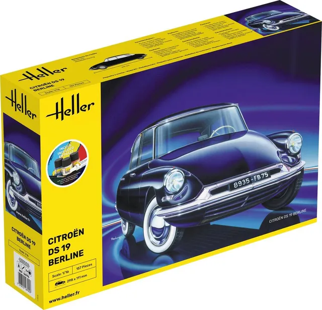Heller Starter Kit Citroën DS 19 maquette voiture 1/16 complète