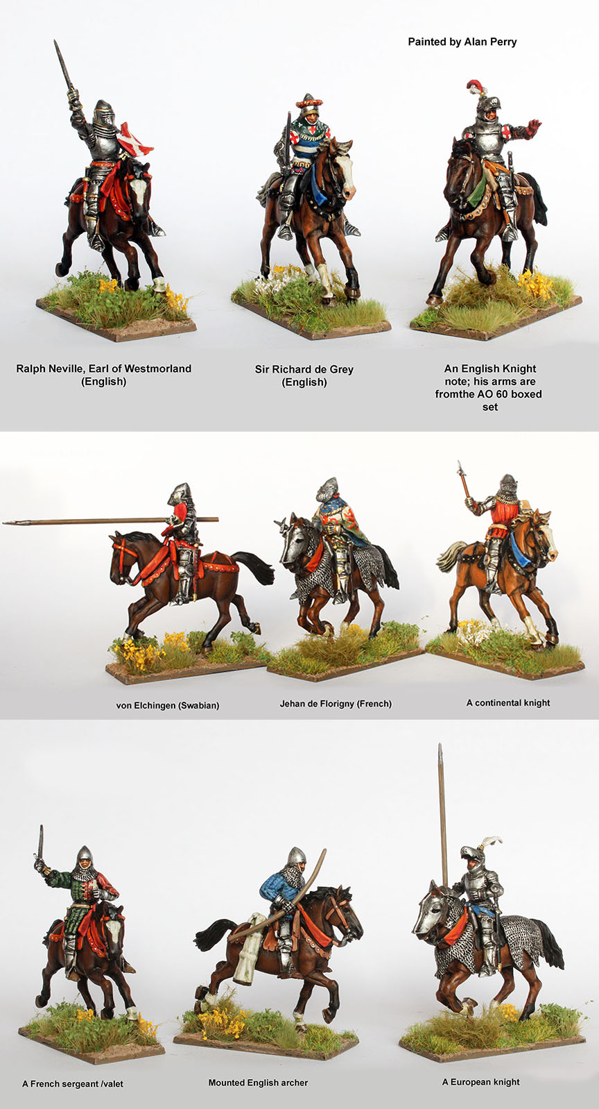Perry Miniatures AO70 boîte chevaliers montés Agincourt 1415 x12