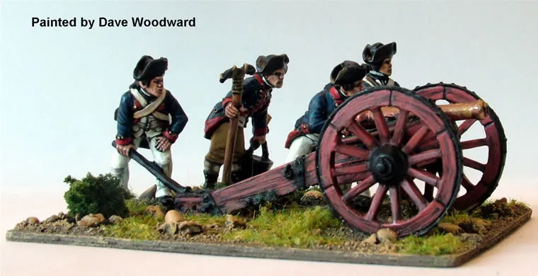 Perry Miniatures AWI AW102 figurines artillerie 6 pounder