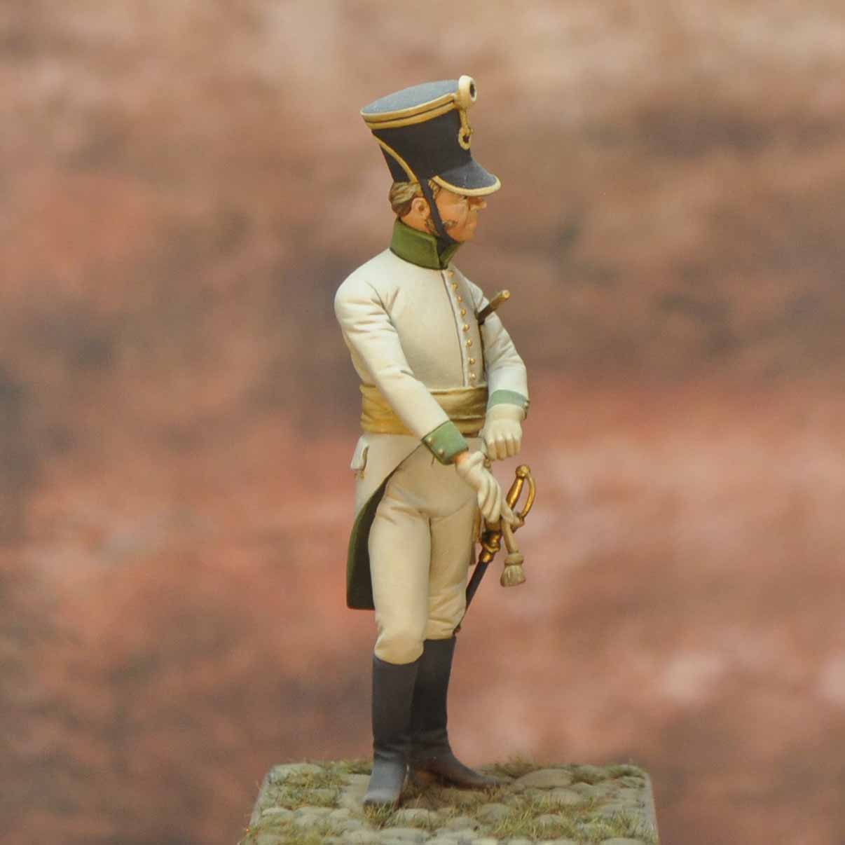 Art Girona Napoleonic War Series officier fusiliers 1809 figurine