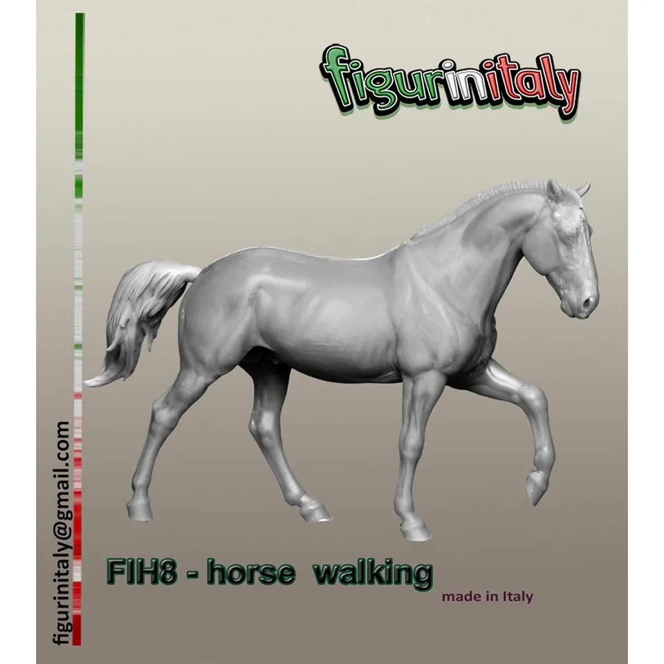 Art Girona Bases Horse Walking cheval maquette au pas 54mm