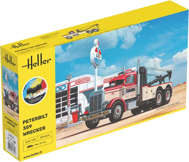 Heller Starter Kit Peterbilt 359 Wrecker maquette camion 1/43