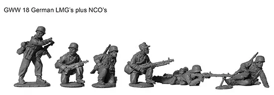 Perry World War 2 GWW18 équipes MG34 28mm allemands