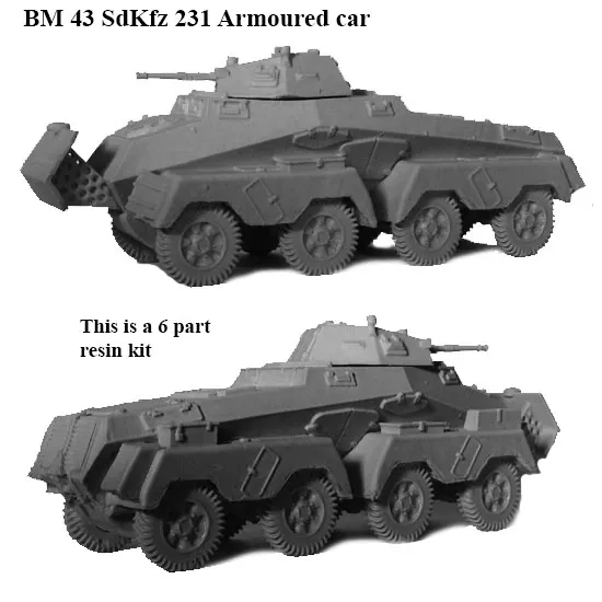 Perry BM 43 SdKfz 231 maquette blindé résine 28mm