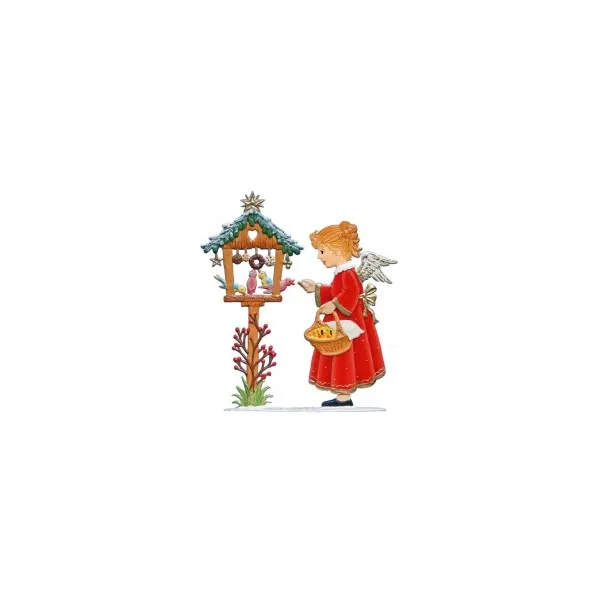 Art Girona Miniatures Angel at the bird house figurine 54 mm