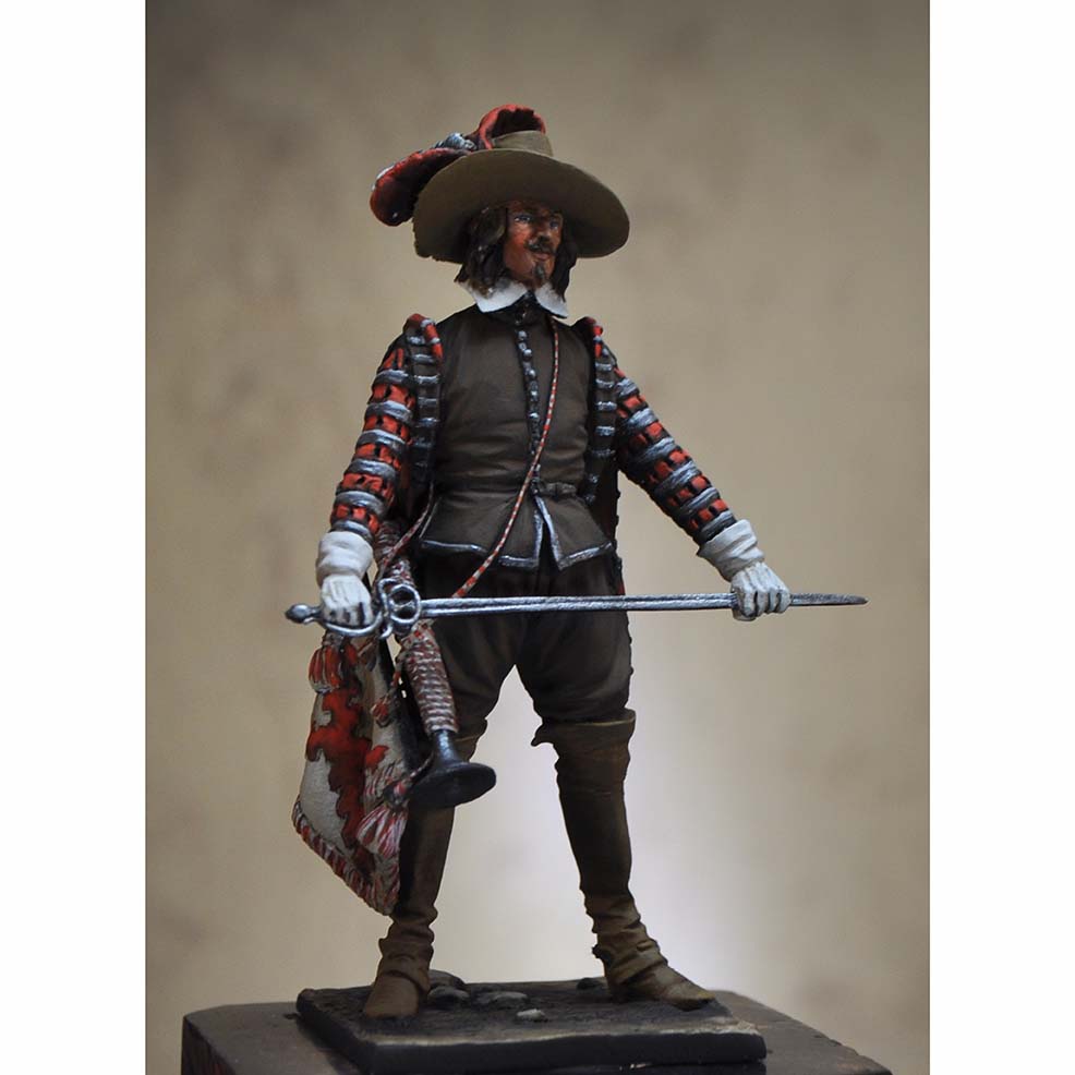 Art Girona General Serie Trompette cavalerie espagnole figurine XVIIe