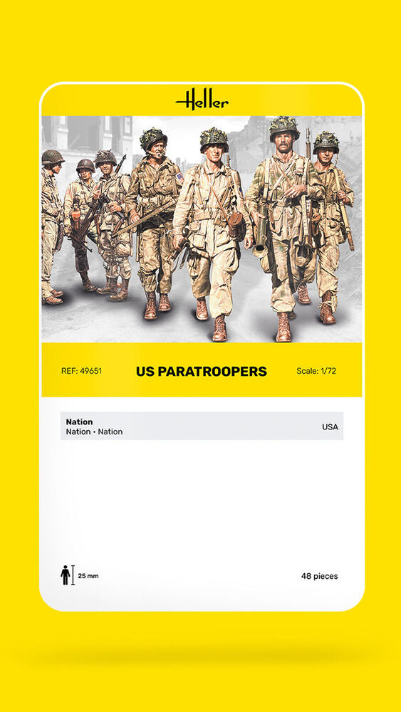 Heller Historical Collection US Fallschirmjäger 1/72 figurines WWII
