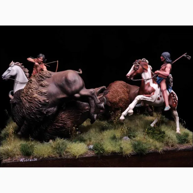 Art Girona Miniatures Hunters and Prey figurine prairie à peindre