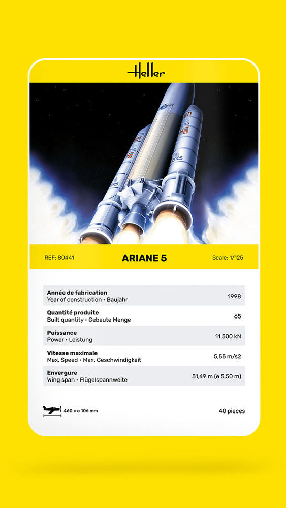 Heller Historical Ariane 5 maquette 1/125 fusée