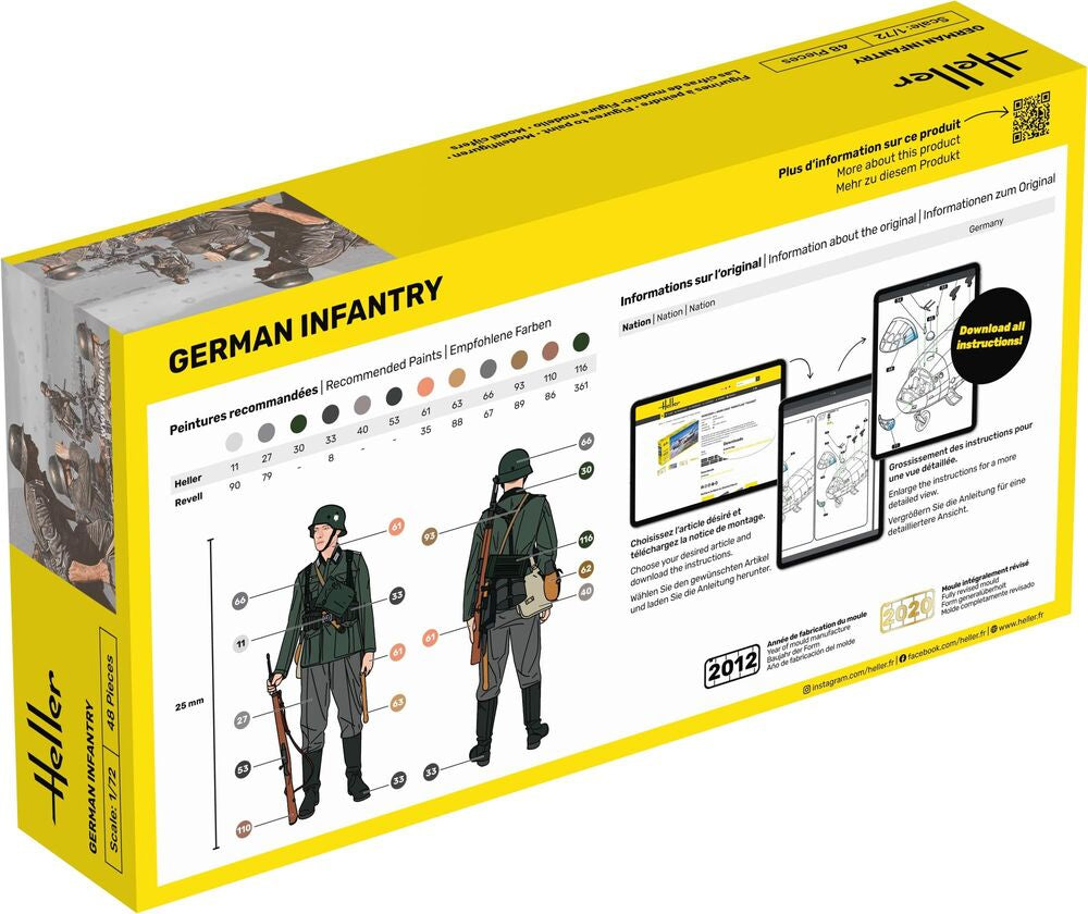 Heller Historical Collection German Infantry 1/72 figurines soldats