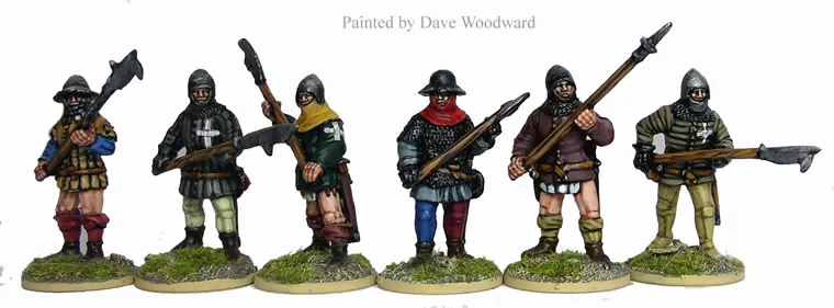 Perry Miniatures Agincourt AO4 figurines brigans hallebardes