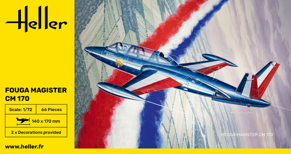 Heller Fouga Magister CM 170 maquette avion 1/72