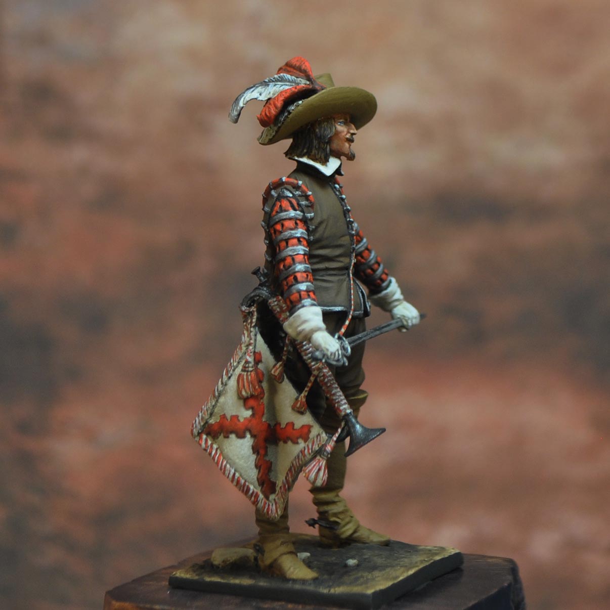 Art Girona General Serie Trompette cavalerie espagnole figurine XVIIe