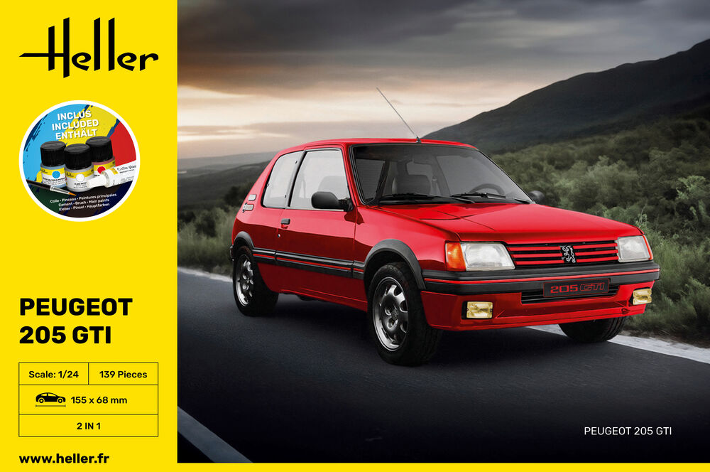Heller Starter Kit Peugeot 205 GTI maquette voiture 1/24