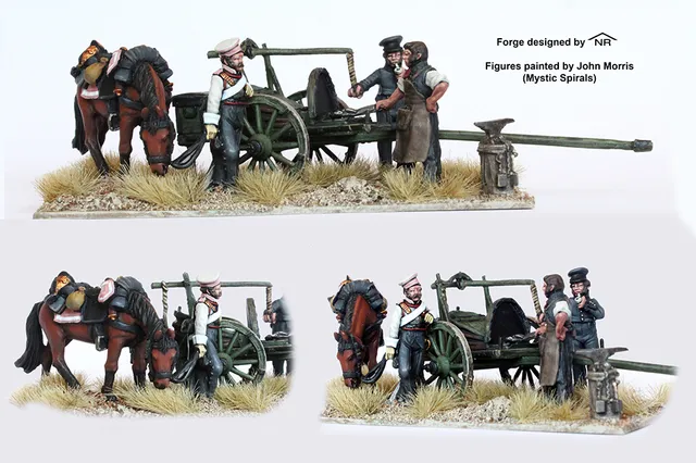Perry Miniatures Napoleonic RN 74 maquette forge campement