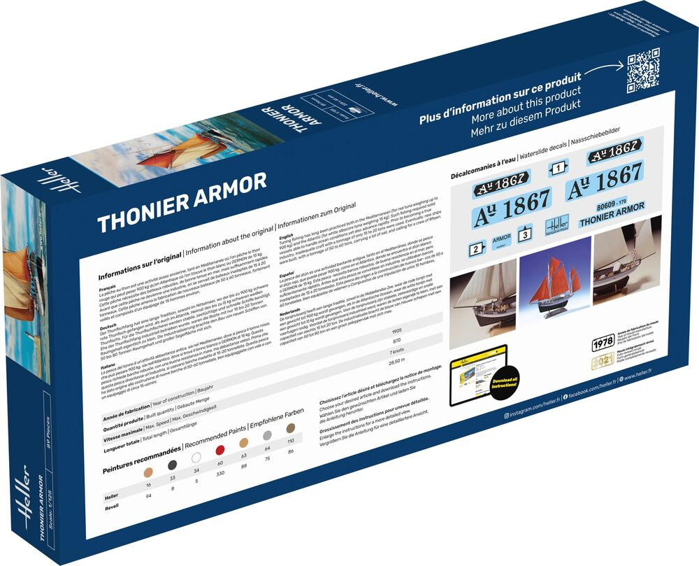 Heller Starter Kit Thonier Armor 1/125 maquette bateau voilier